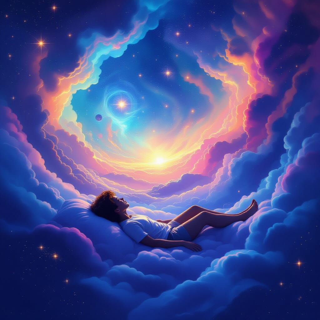 Surreal Cosmic Dreamscape Digital Painting