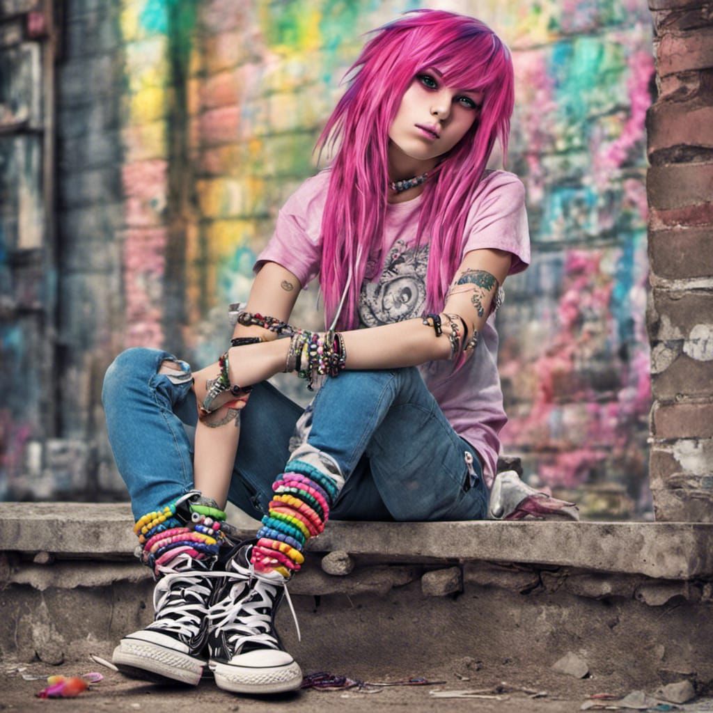 Teen Scene Queen in Emo Fashion