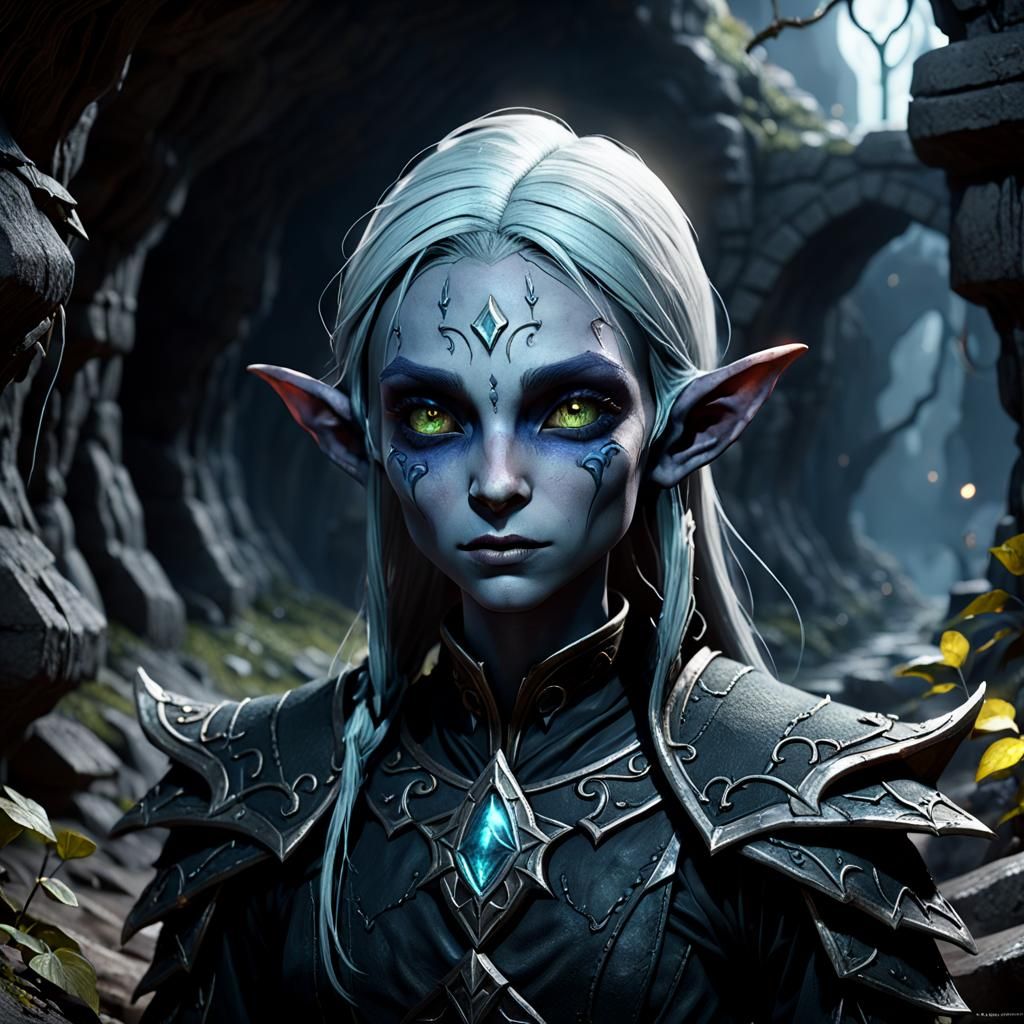 Underground, DROW ELF, Dark Fantasy, Substance Designer, MAG...