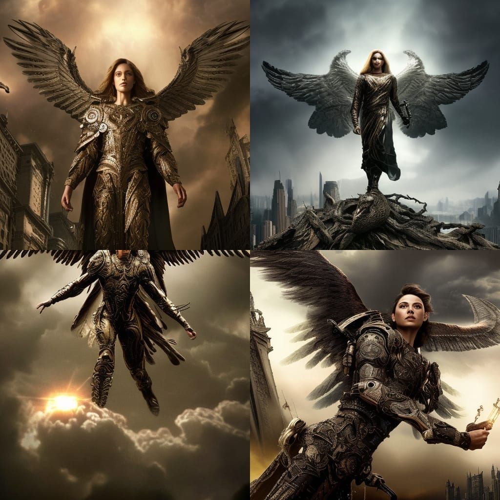 Epic Indomitable Archangel Digital Matte Painting
