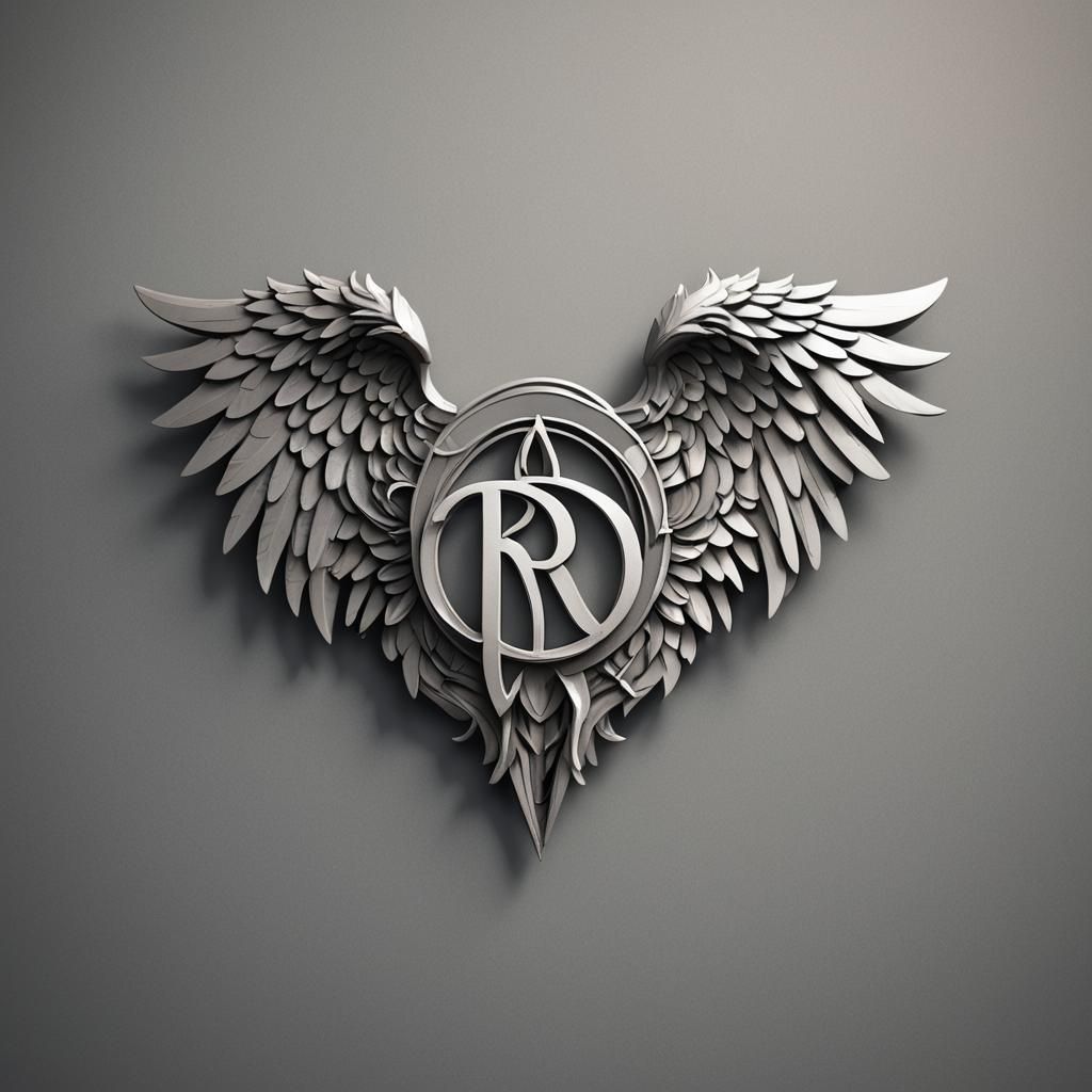 ARNOL Studio Logo Design with Angel Wings