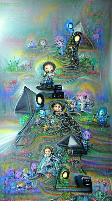 Pyramid of ones, kids with loaded guns moving
