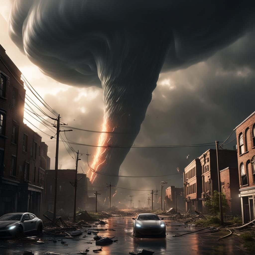 Dystopian Tornado Concept Art in 8K Resolution