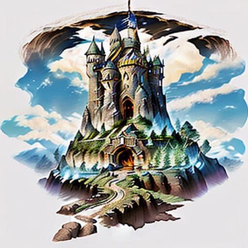 Aged Dwarven Mine Map in Dyson-Style Illustration