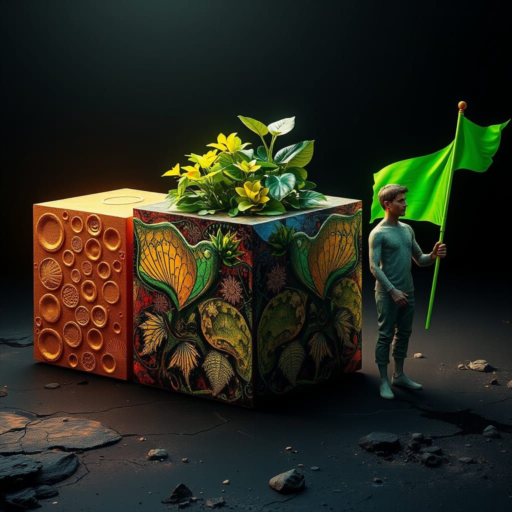 Evolution of Life in Hyperrealistic Cubes