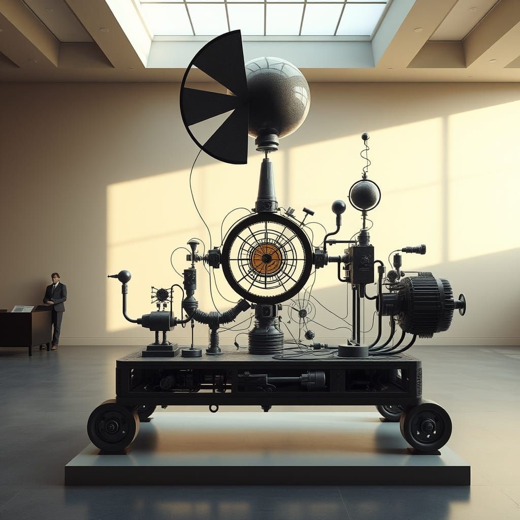 Whimsical Cyberpunk Sculpture of Paul Klee's Twittering Mach...