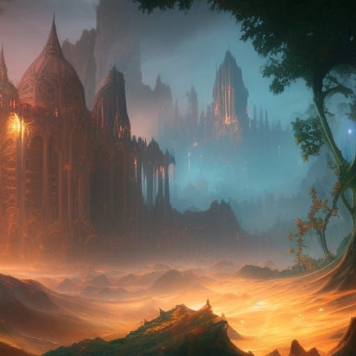 Fantastical Potion in Detailed Matte Painting Style