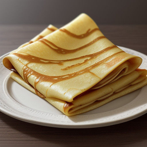 Stacked Crepes in Rich, Golden Light