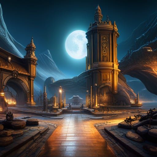 Futuristic Space Marketing School Concept Art