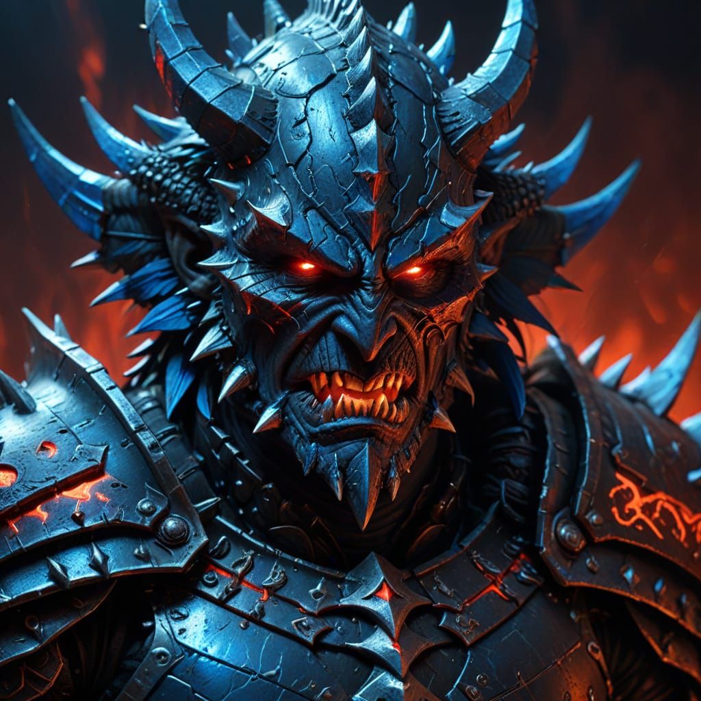 Armored Giant Drudge in Dark Fantasy Style