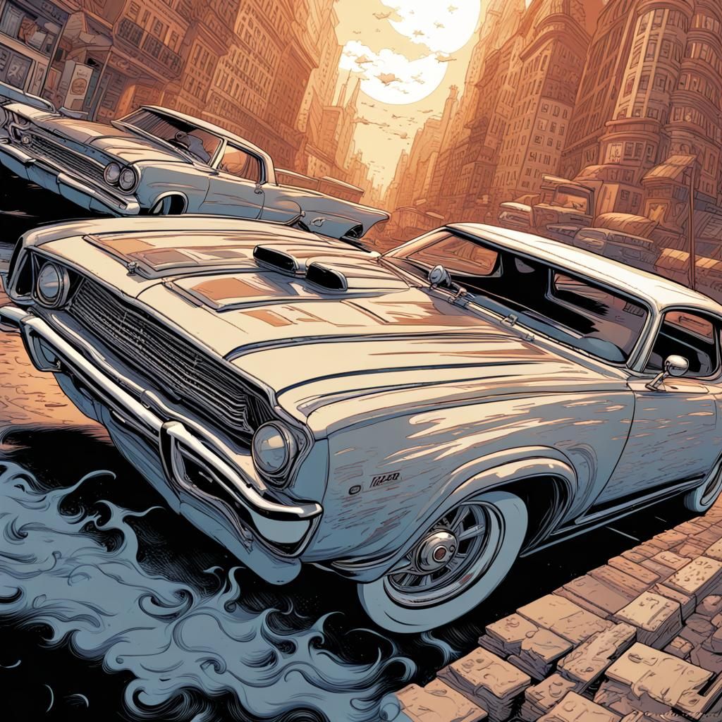 USA Car Model Contest: Comic Book Art T-Shirt Design