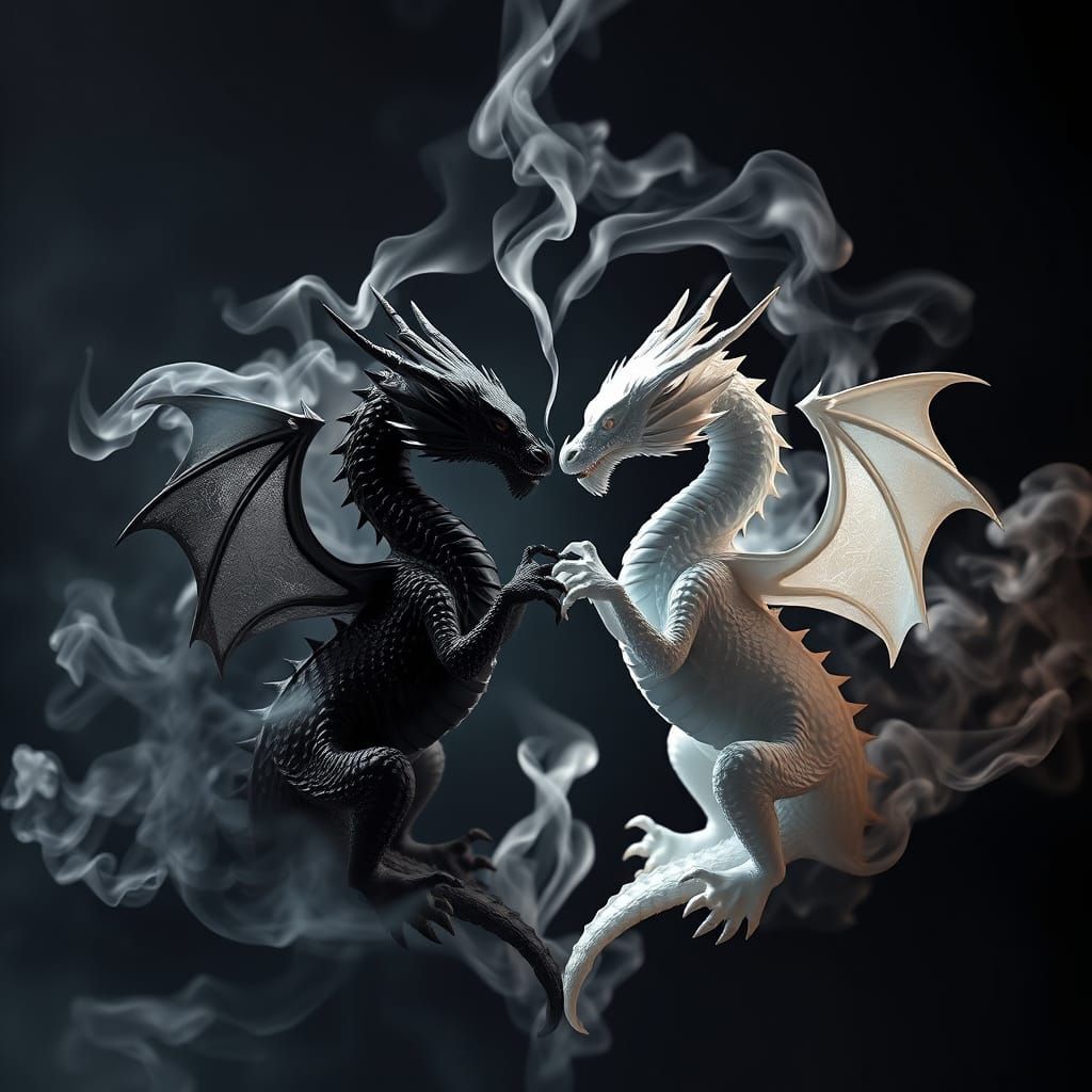 Smoky Dragon Heart: Ultra-Realistic Photo in Matte Painting ...