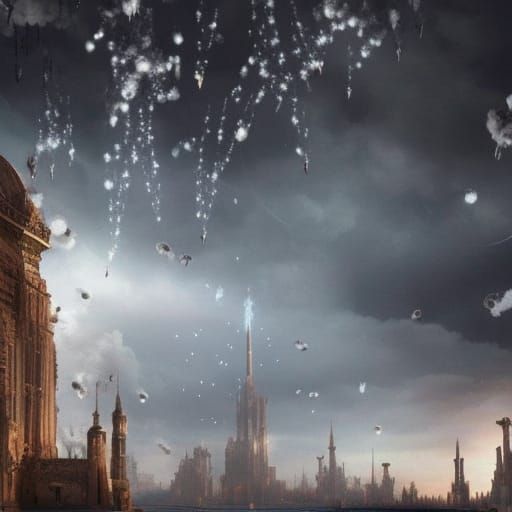 Angel Dust Falling from Heaven: Digital Matte Painting