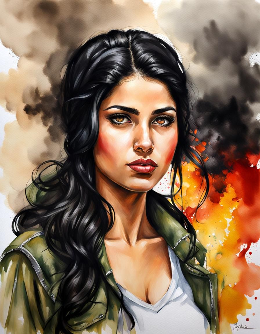 Portrait and Biography of Fictional Character Aisha Nour (Unknown Author, Item #1)