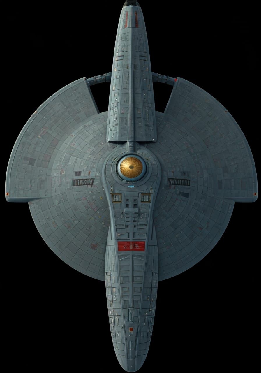 Early Star Trek Ship Top View