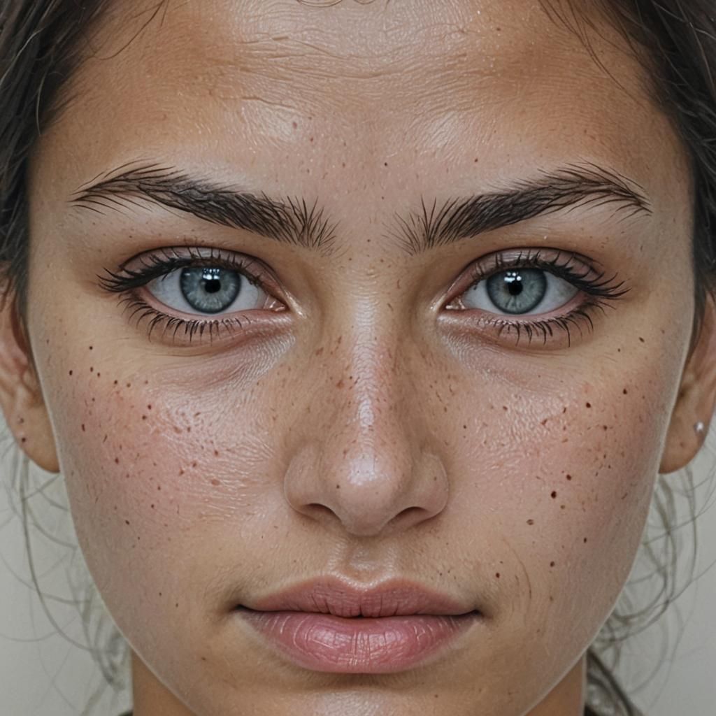 Blonde Gladiator Woman with Piercing Blue Eyes