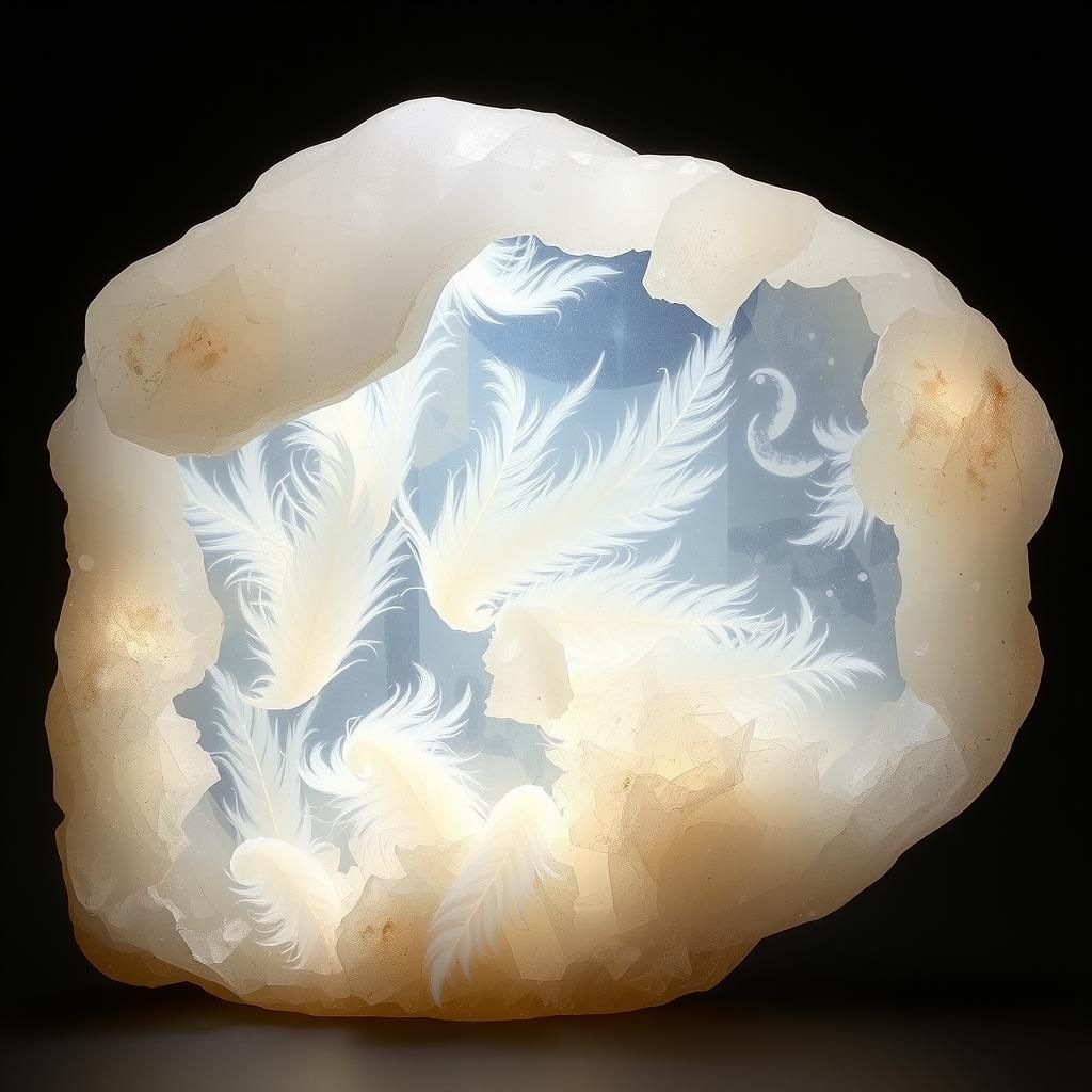 Selenite Crystal Slab in Ethereal Style