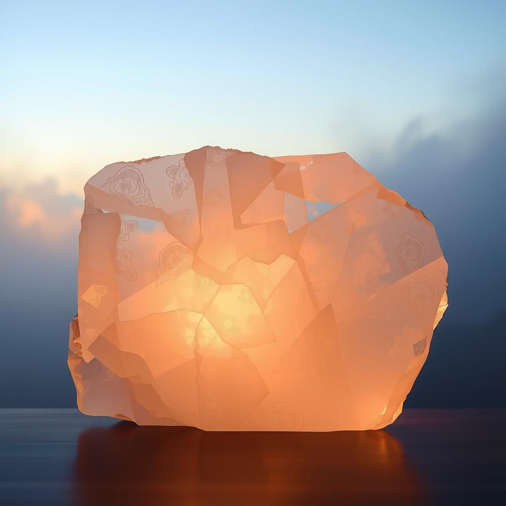 Selenite Crystal Slab in Ethereal Pastel Hues