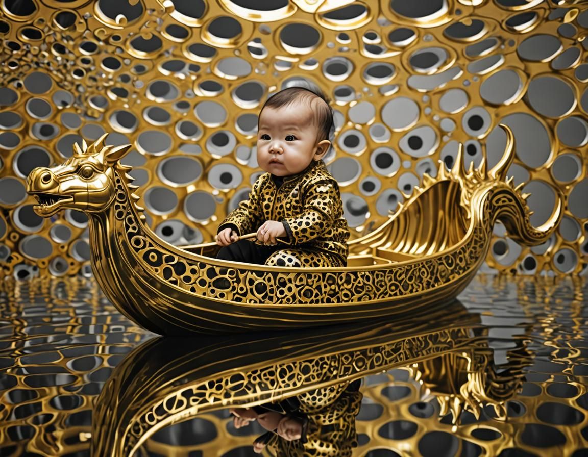 Nordic Baby on Dragon Viking Boat