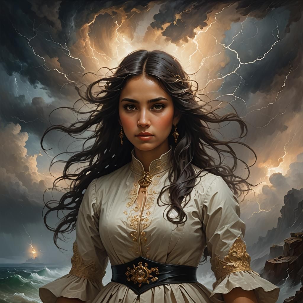 Surreal Latin Girl in Grotesque Phantasmagoria