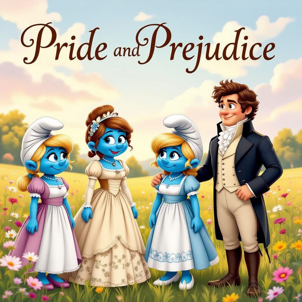 Smurfs in Pride and Prejudice Movie Poster