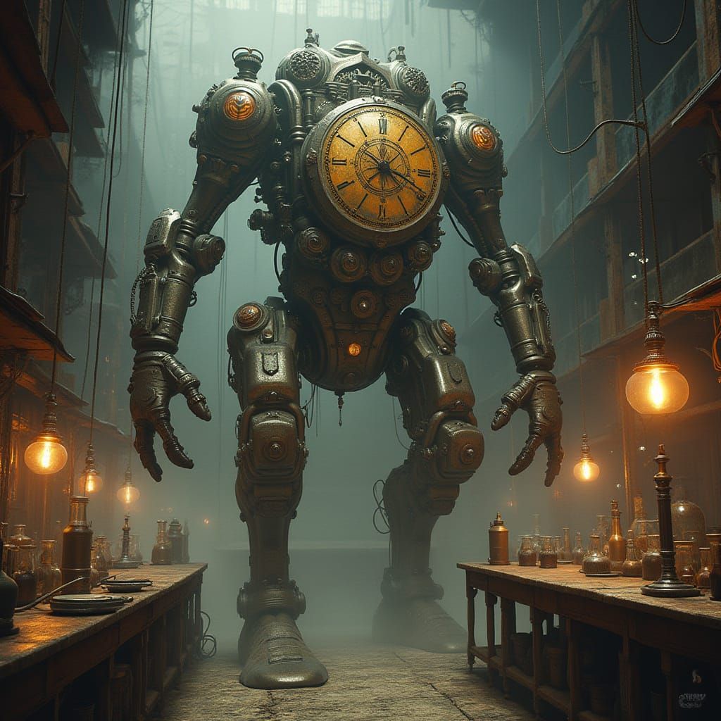 Clockwork God Emerges from Victorian Laboratory