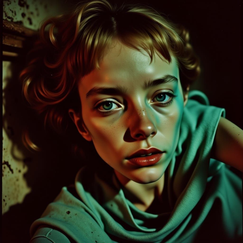 1990s Teen Drama Scene in Vibrant Sepia Tones