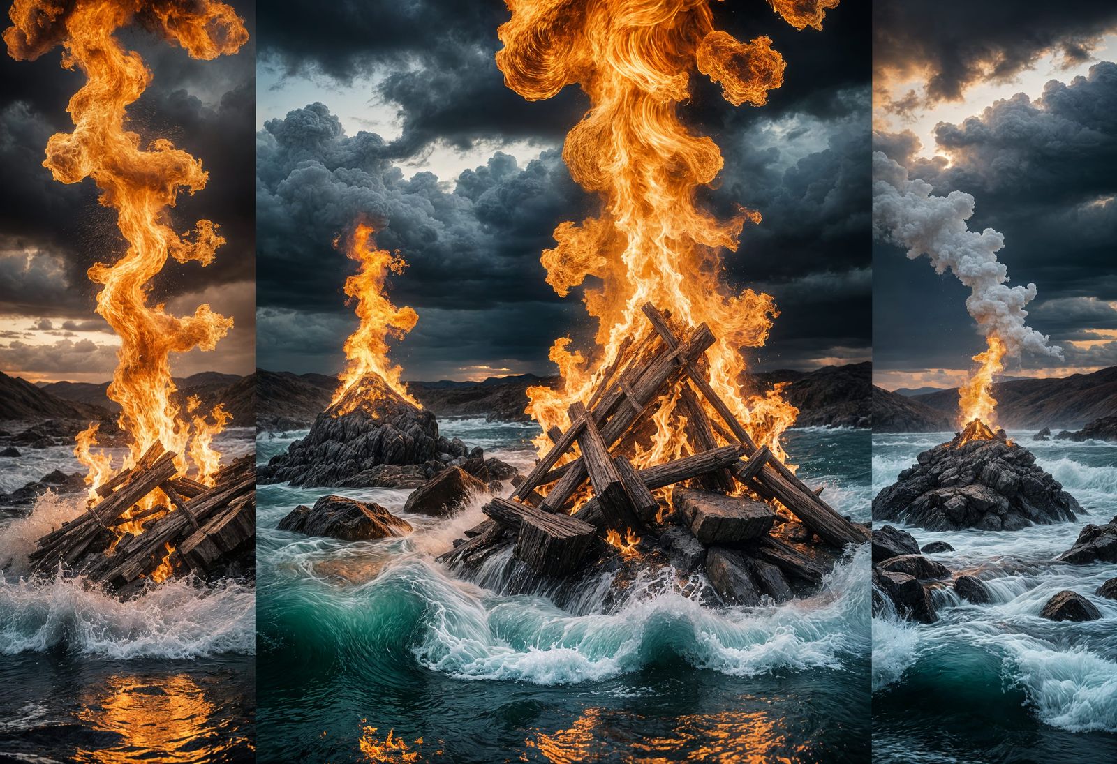 Hyperrealistic Rendering of the Four Elements