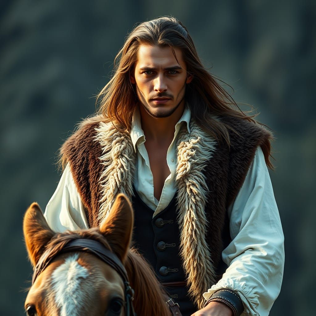 Mounted Carpathian Highwayman in Digital Matte Painting