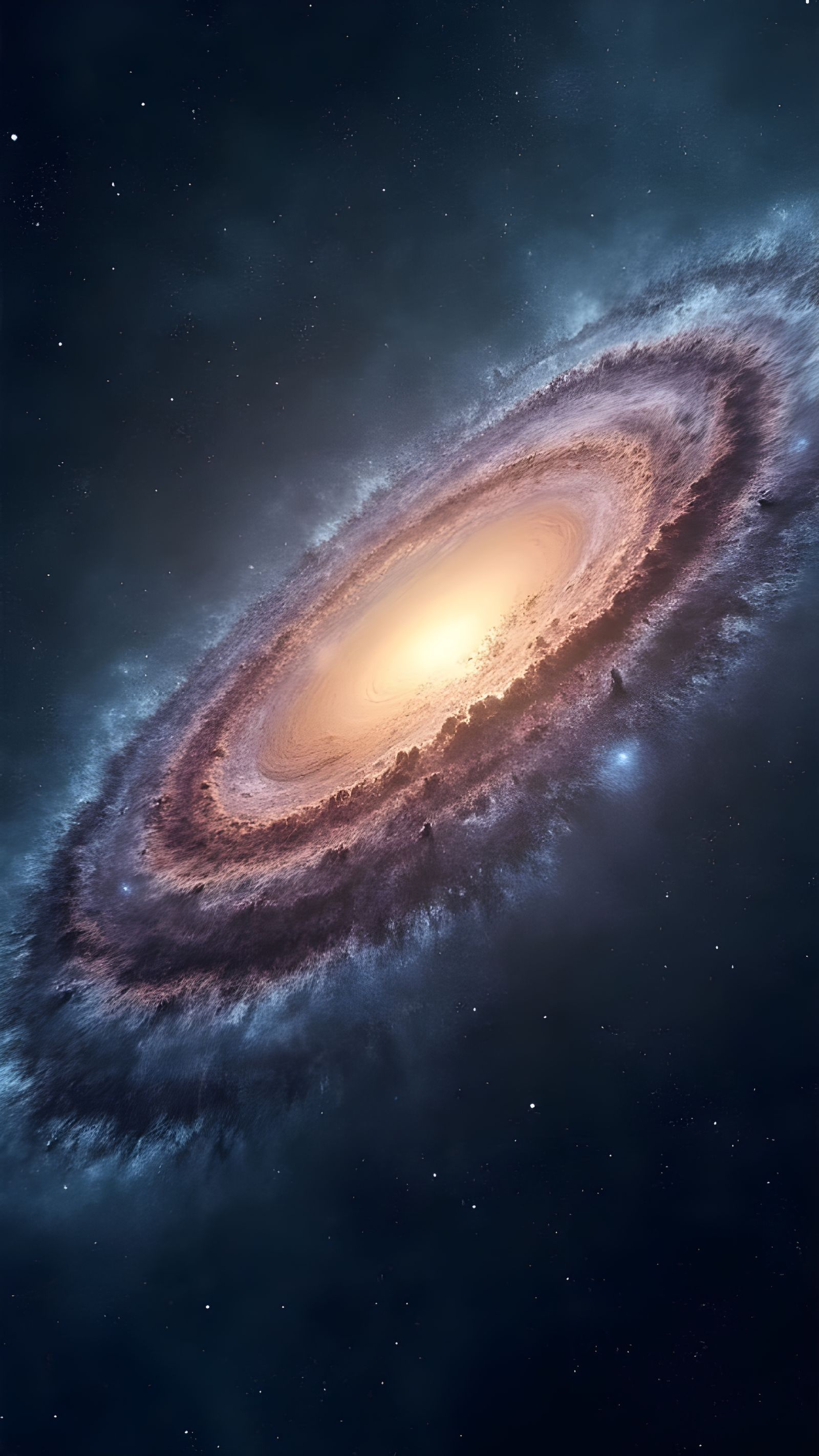 Hyperrealistic Andromeda Galaxy in Deep Space