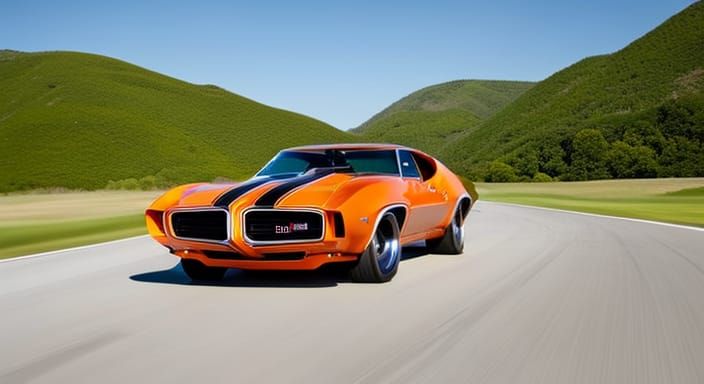 1969 Orange Pontiac GTO Judge in Sharp Focus