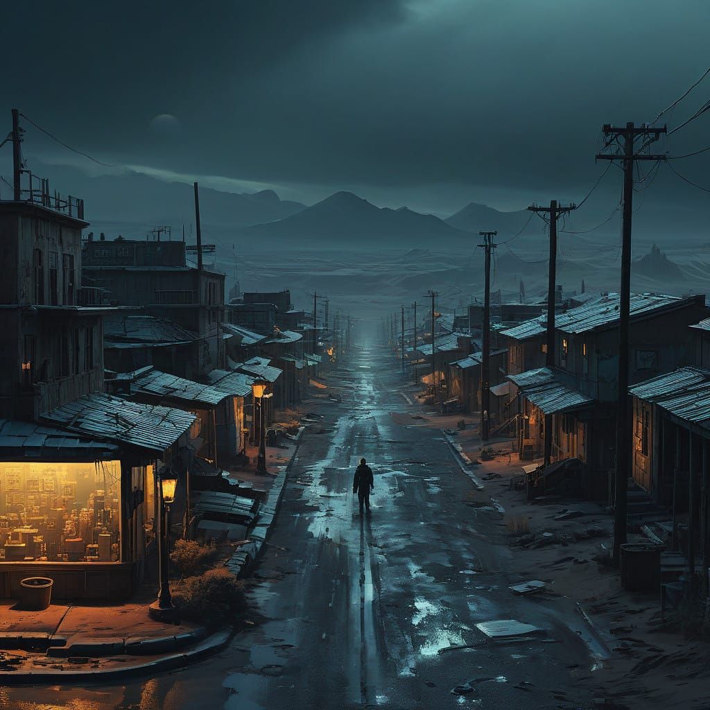 Ethereal Desert Metropolis at Golden Hour