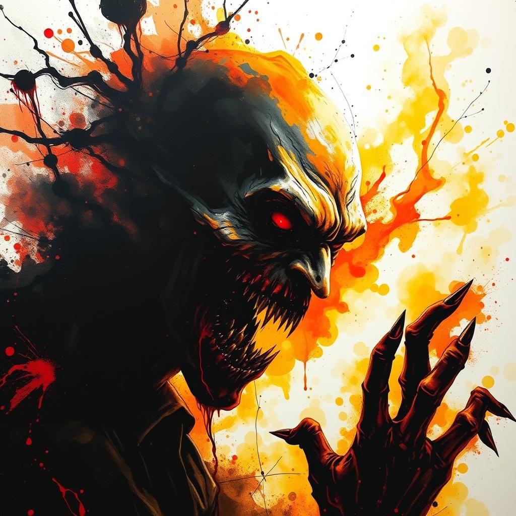 Dramatic Dracula in Liquid Ink Style