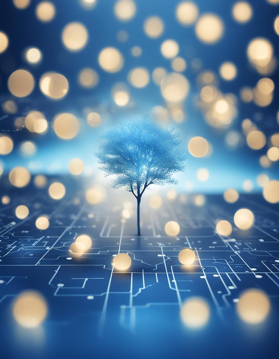 Clarity and Lightness: Soft Blue Bokeh Background