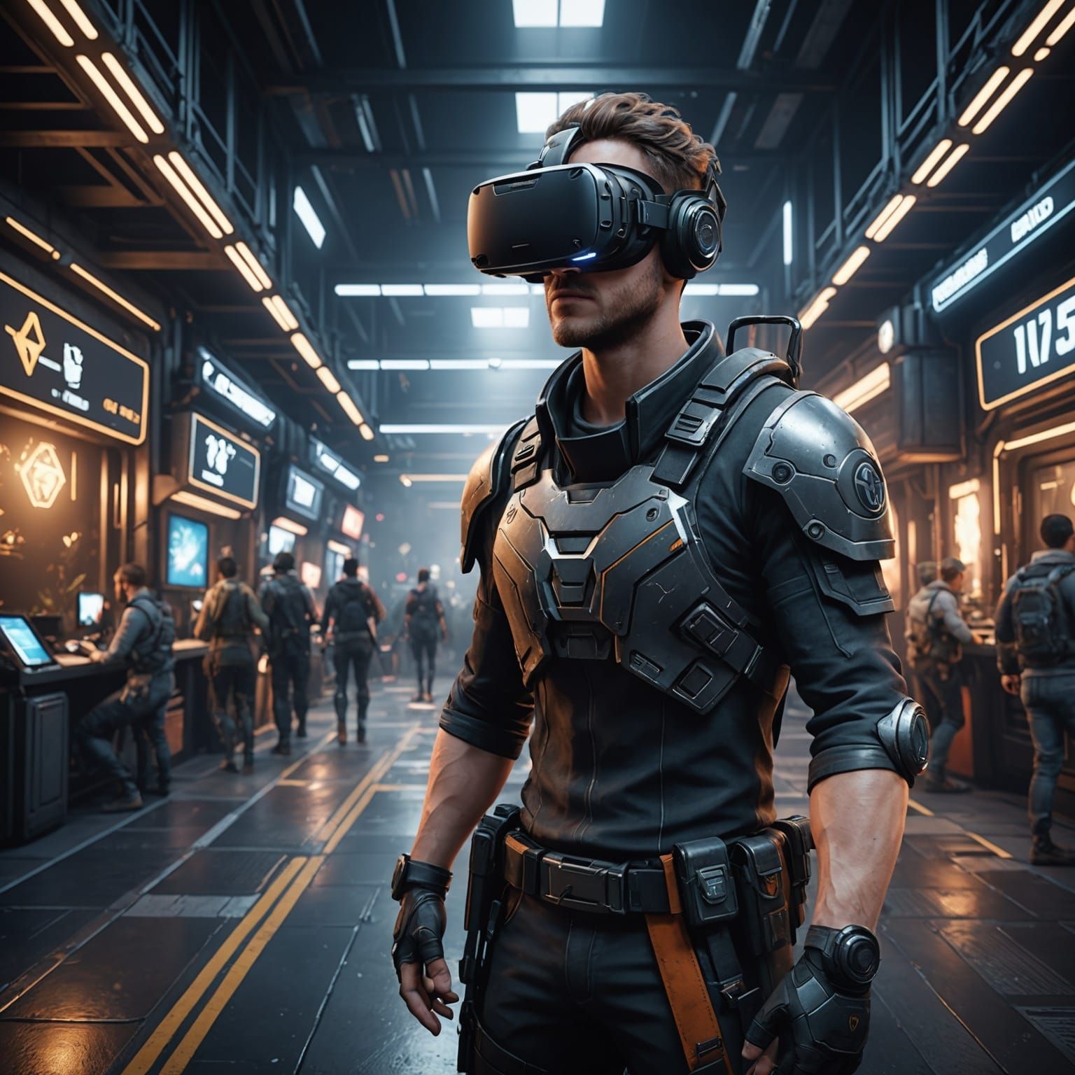 Immersive VR Game World in 3D Cinematic Style