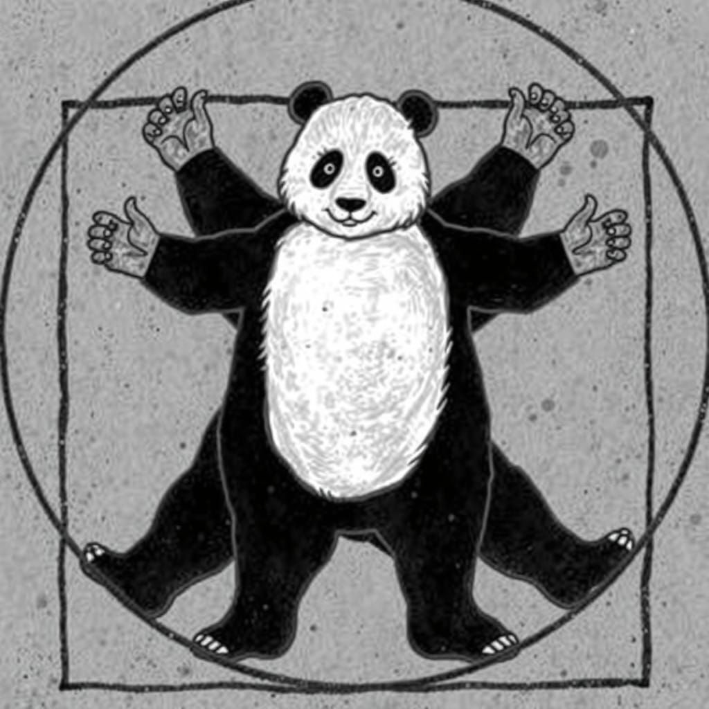 Panda in Perfect Geometric Harmony