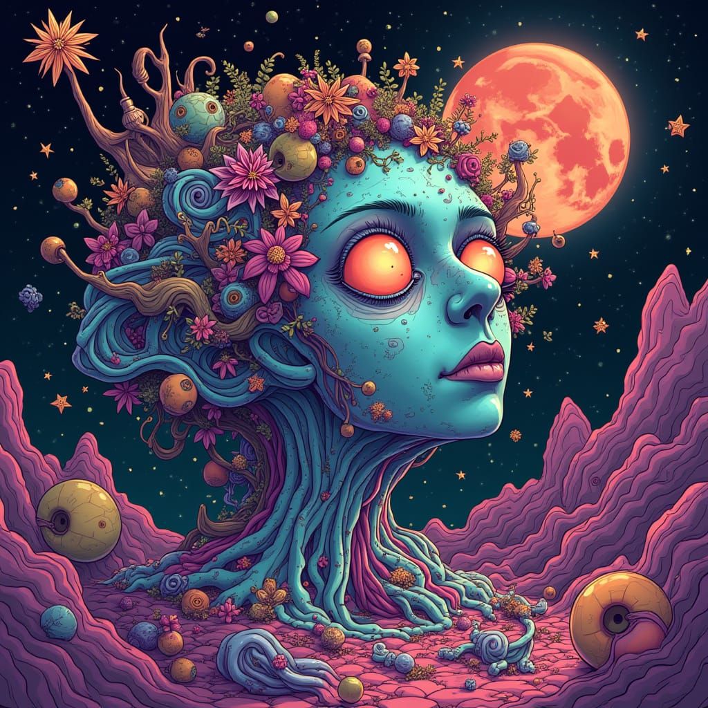 Psychedelic Cartoon: Losing Sanity in Surreal Detail