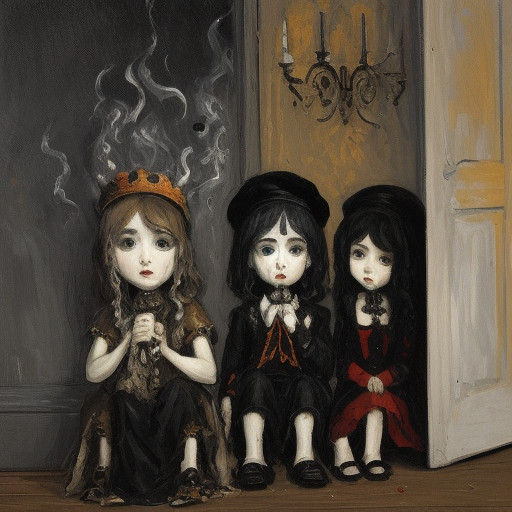 Dark Earthly Anguish in Earth-Toned Art