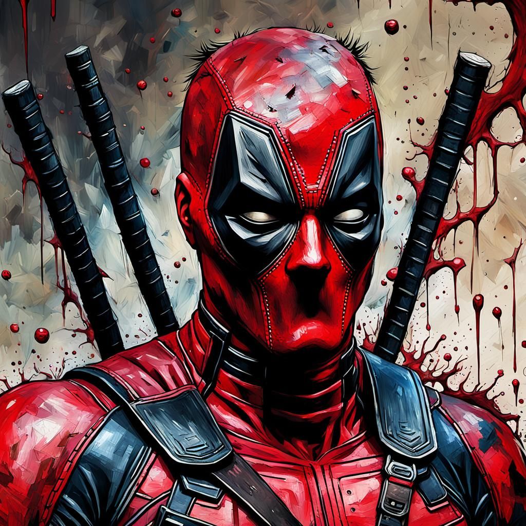 Grotesque Decaying Face as Impressionist Painting