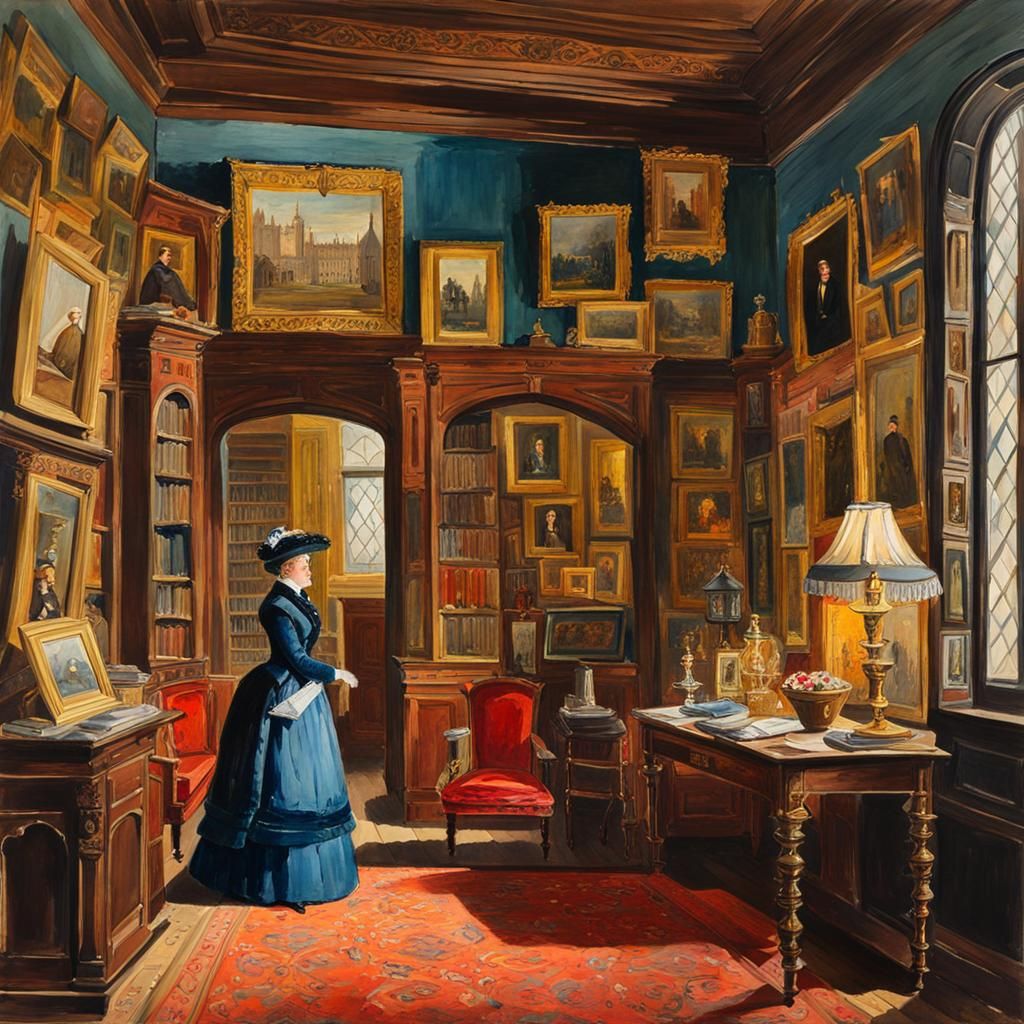 Victorian Tower of London Interior in Watercolor