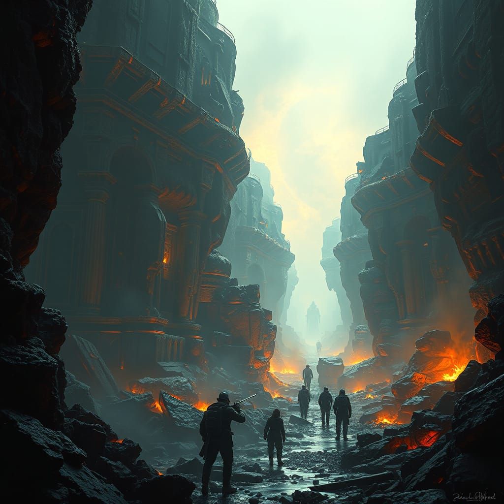 Epic Cinematic Digital Painting: Burning Idols