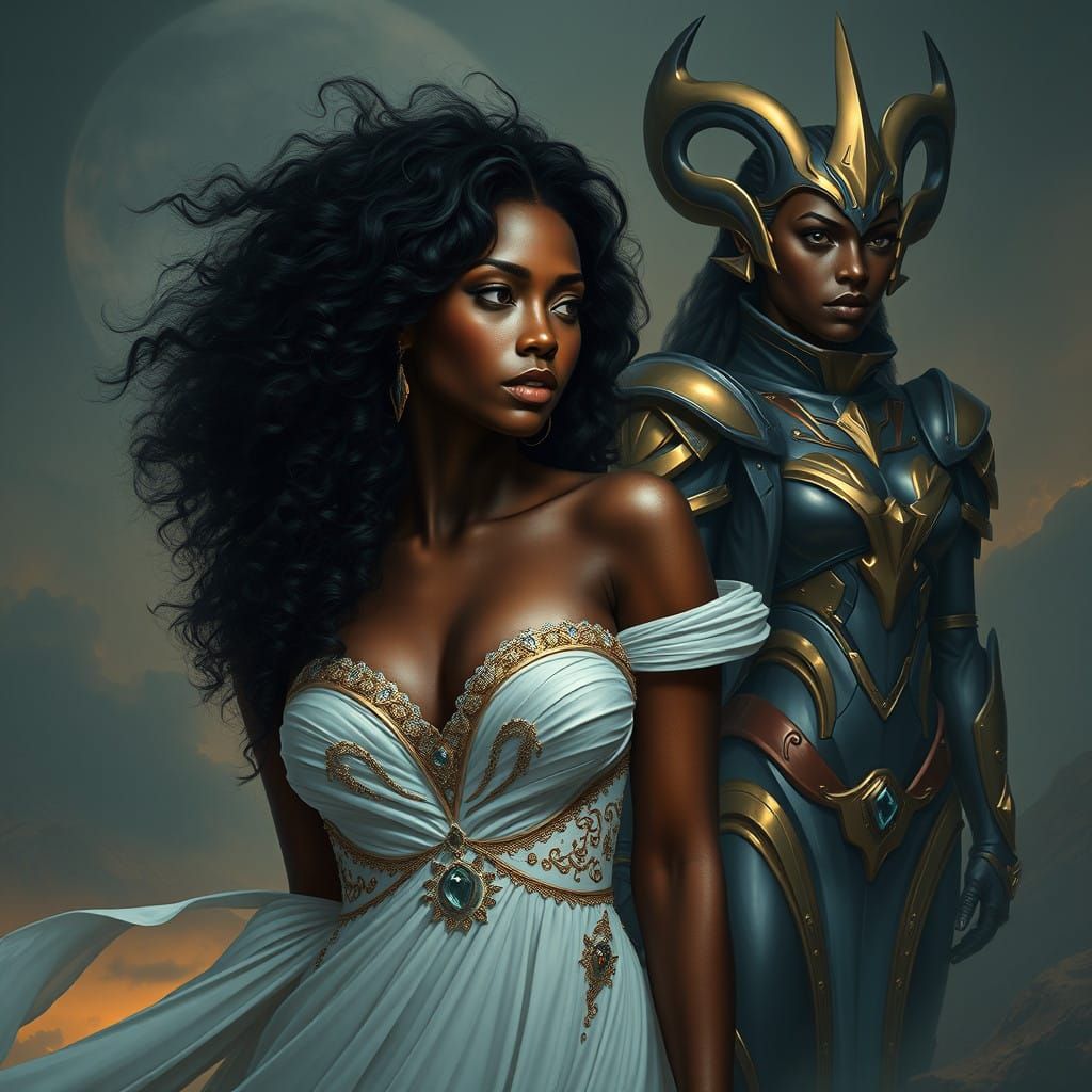 Sensual Goddess Encountered by Powerful Sci-Fi Warrior in Dr...