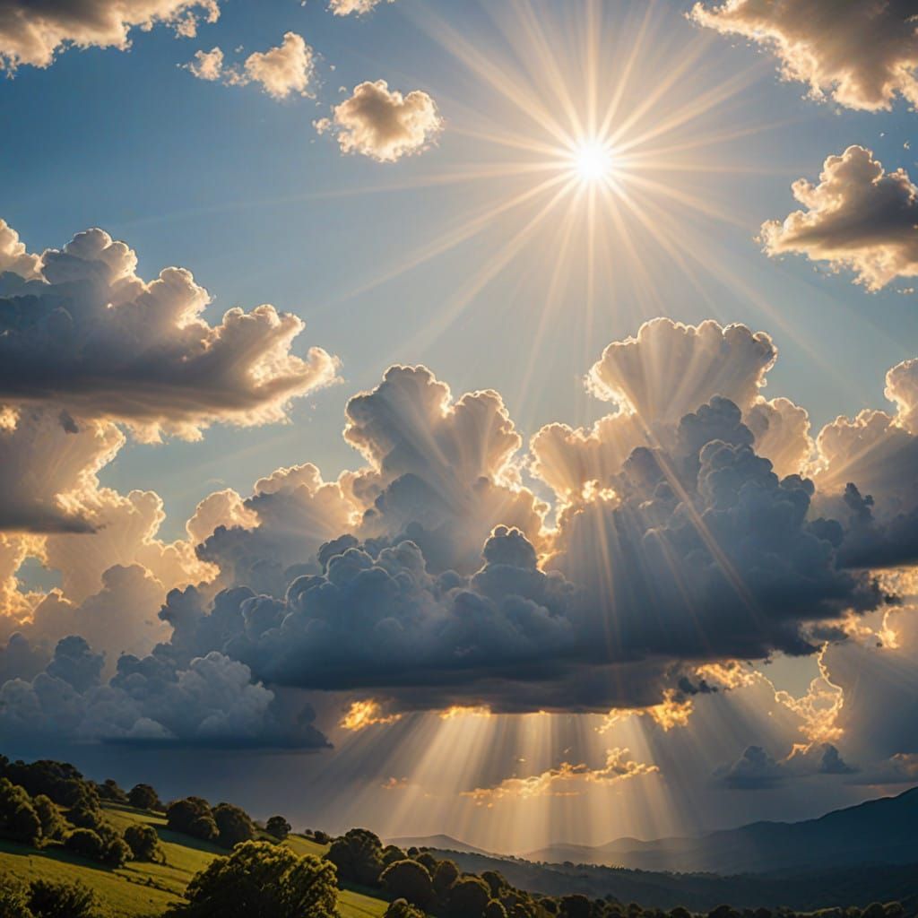 Soft Focus Heavenly Sunshine Beams Divine Light