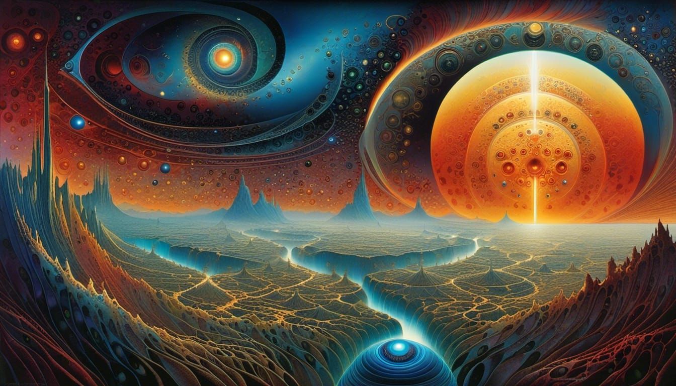 Surreal Cosmic Eye Catches a Dream
