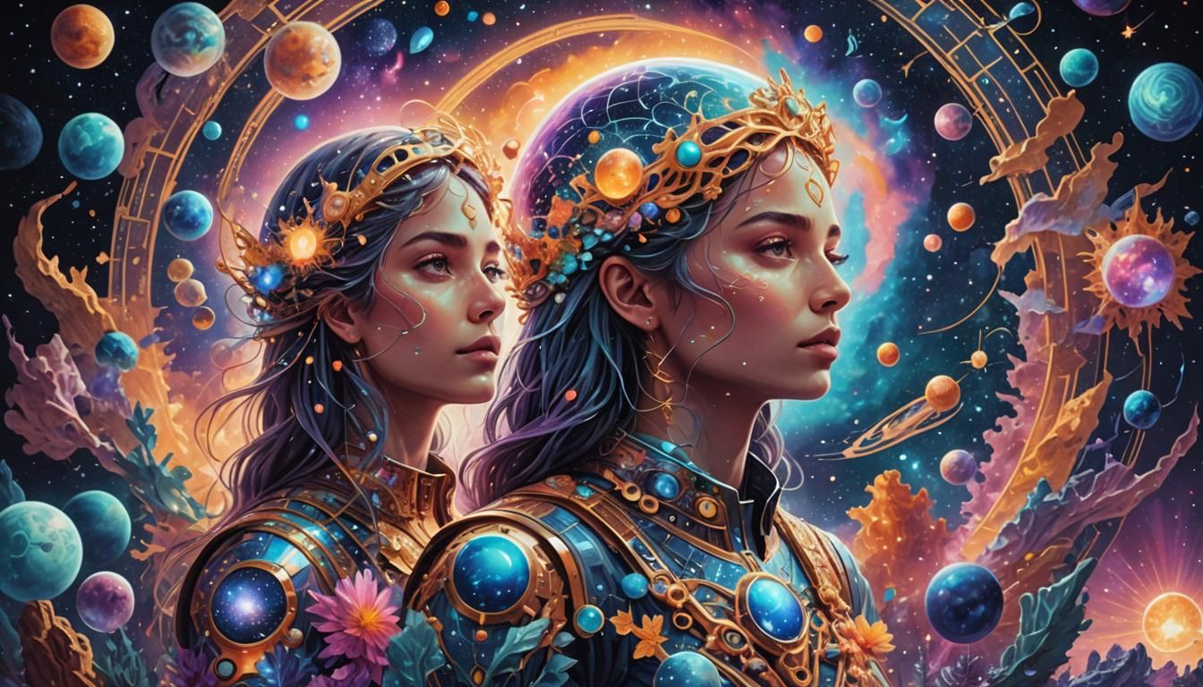 Dream Job: Holographic Cosmic Illustration in 8K