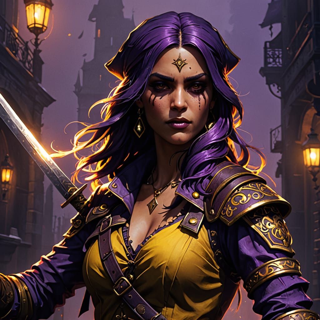 Young Female Pirate Assassin in Victorian-Inspired Attire