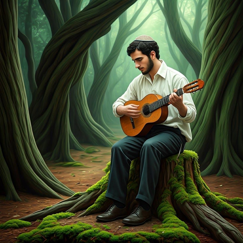 A Young Talmudic Scholar Finds Serenity in the Forest