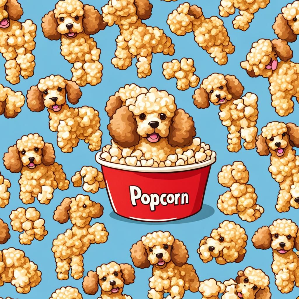 Popcorn Poodle: An AI Generated Creation
