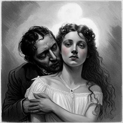 Horrific Love: A Dark Valentine in Doré Style