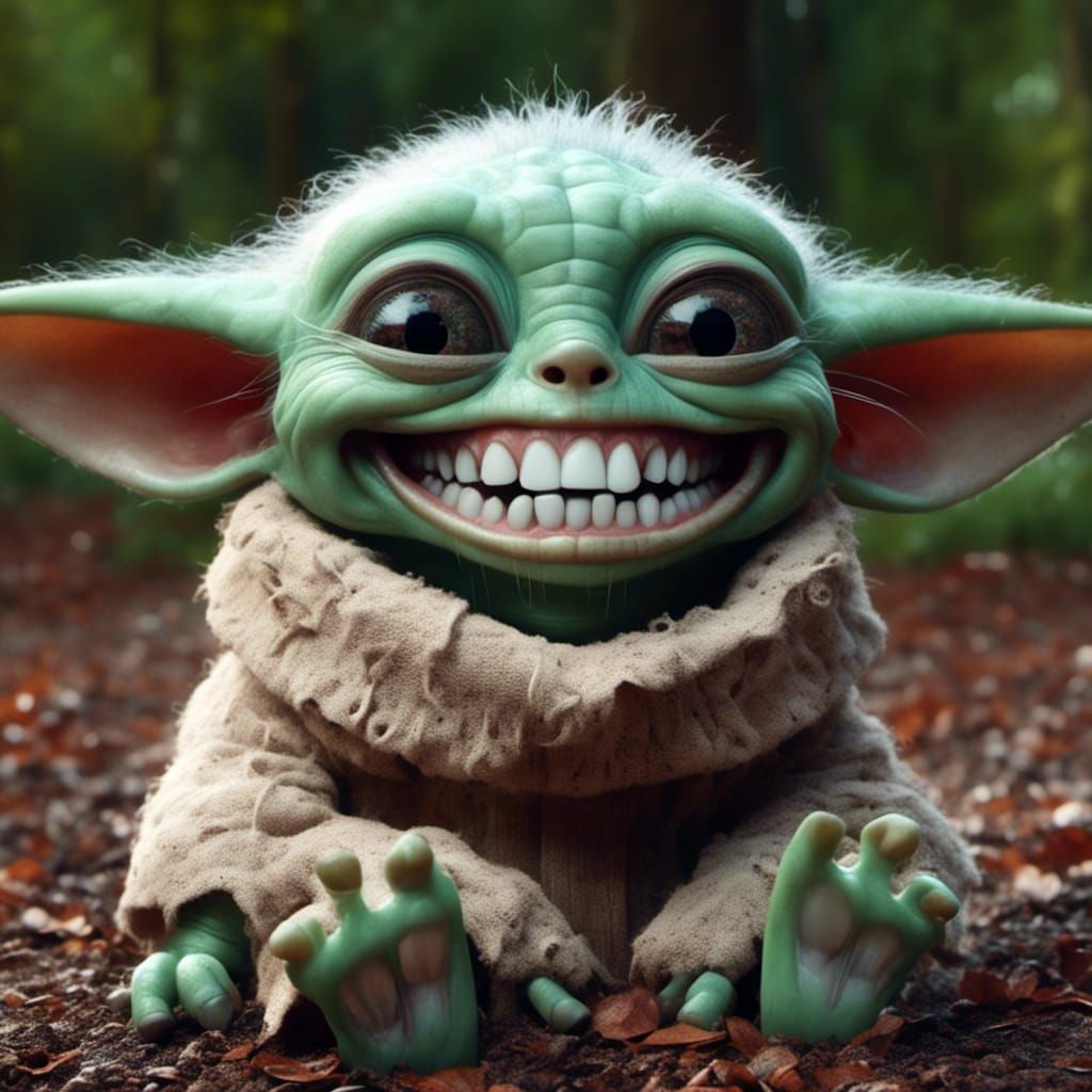 "Grogu found a pair of dentures!"